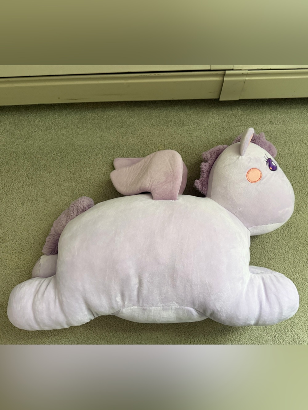 Plush Purple Unicorn Pillow